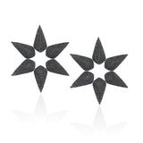 Cleofe Star Earrings in black zirconia.