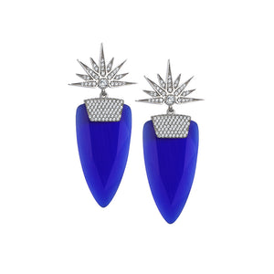 Royal blue gemstone earrings.