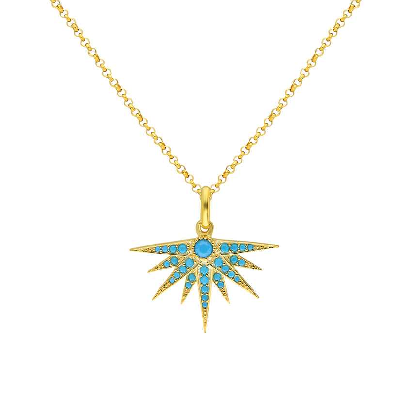 beautiful delicate necklace adorned with Turquoise stones from the SS20 collection. 