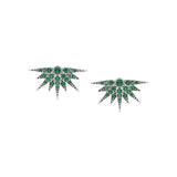 Emerald stud earrings.