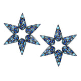 Star earrings with Blue Sapphire.