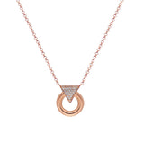 sterling silver necklace in 24K rose gold plated.