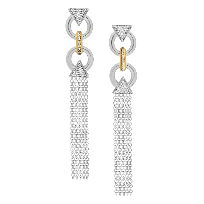 Sterling Silver, tassel earrings designed by Mahisa Nikvand