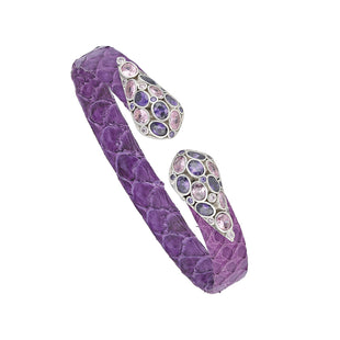 Purple color Python Leather Bracelet