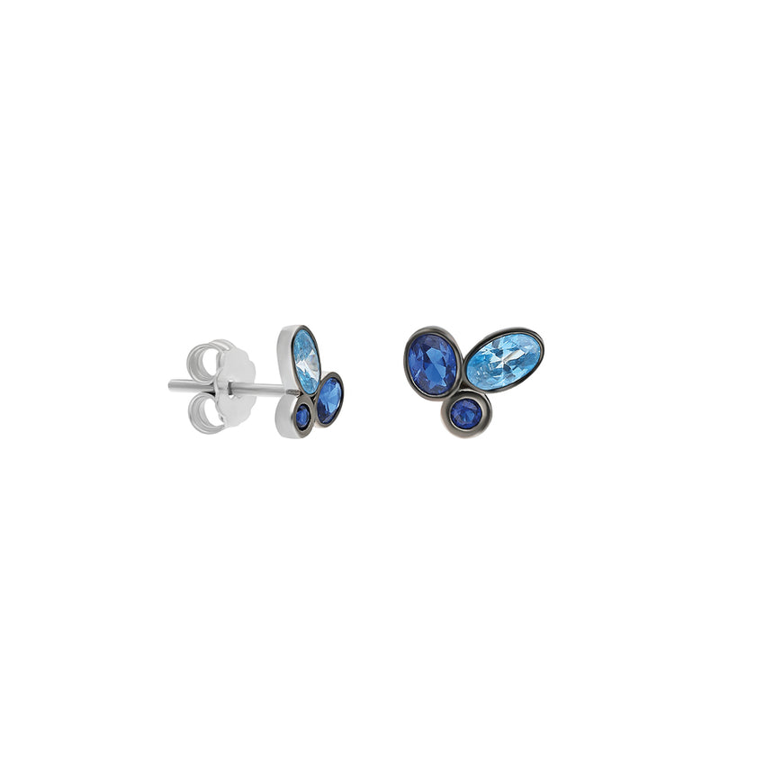 Aqua  blue stud earrings.