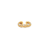 Gold ear cuff jewelry.