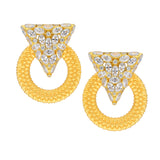Casa Milla Inspired silver earrings in the 18K yellow gold plated.