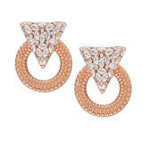 Casa Milla Inspired silver earrings in the 18K rose gold plated.